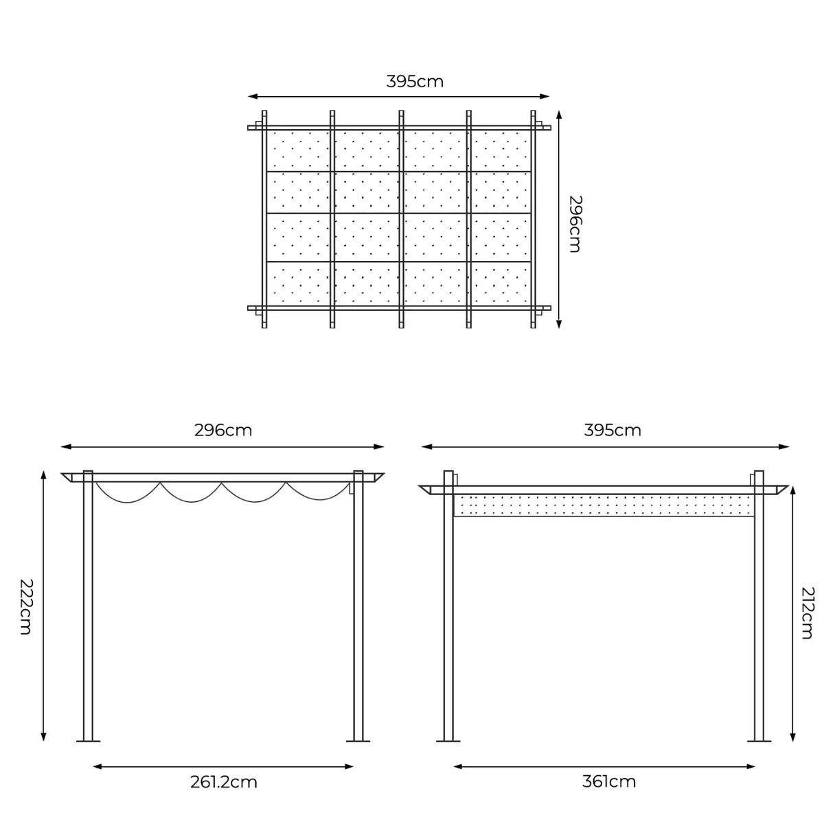 Zoé. Pergola aluminium 4x3