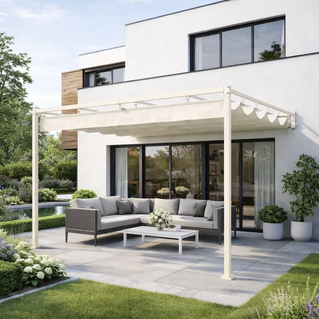 Zoé. Pergola adossée 3x3