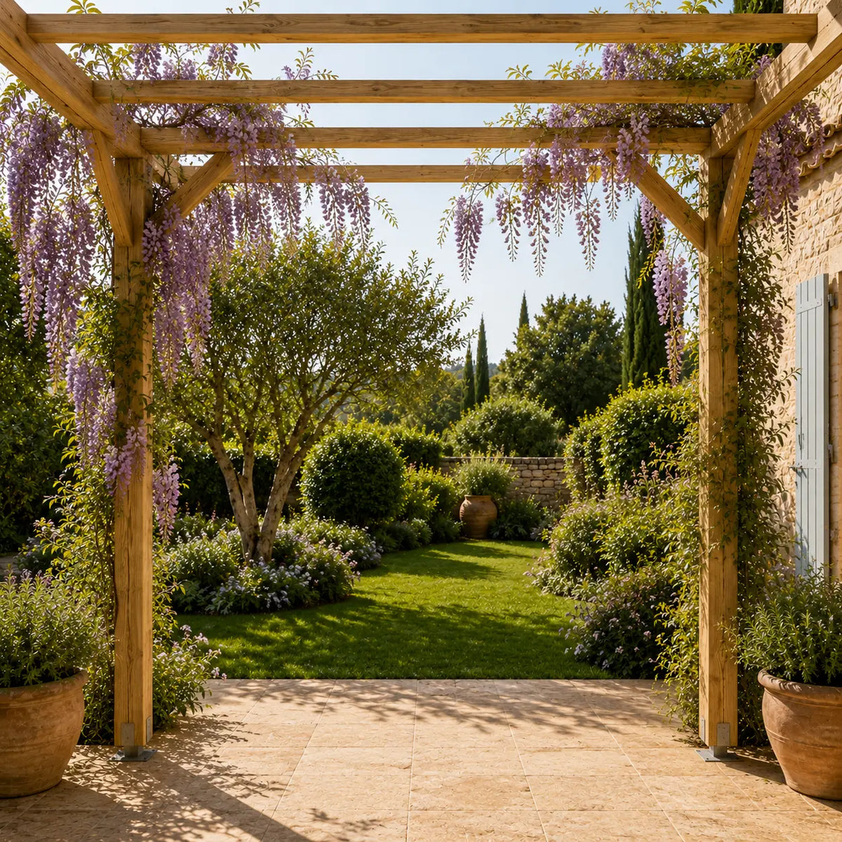 Valentine - Pergola bois naturel 2x3