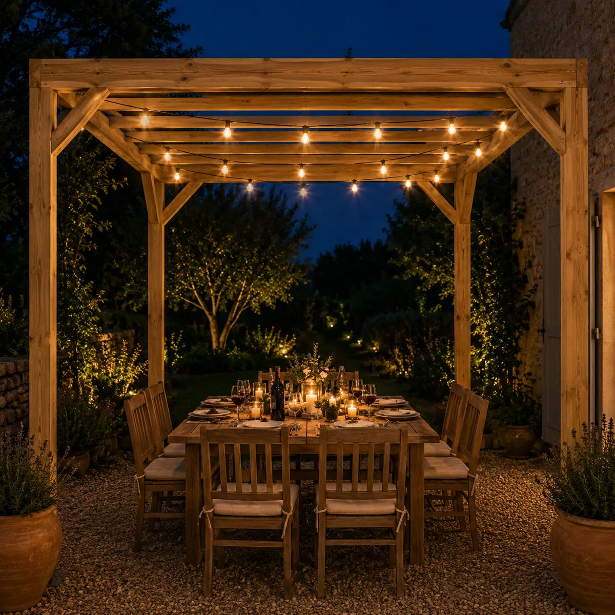 Valentine - Pergola bois naturel 2x3