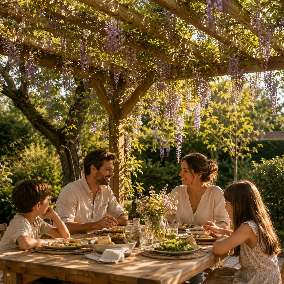 Valentine - Pergola en bois naturel 3x3