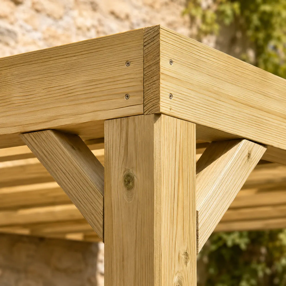 Valentine - Pergola bois naturel 3x4