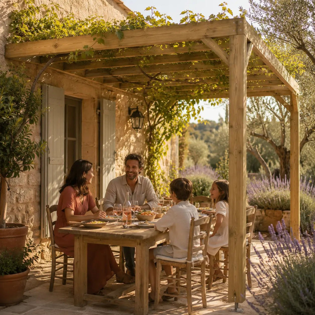 Valentine - Pergola adossée bois 3x3 - Pergola bois - Pergolys