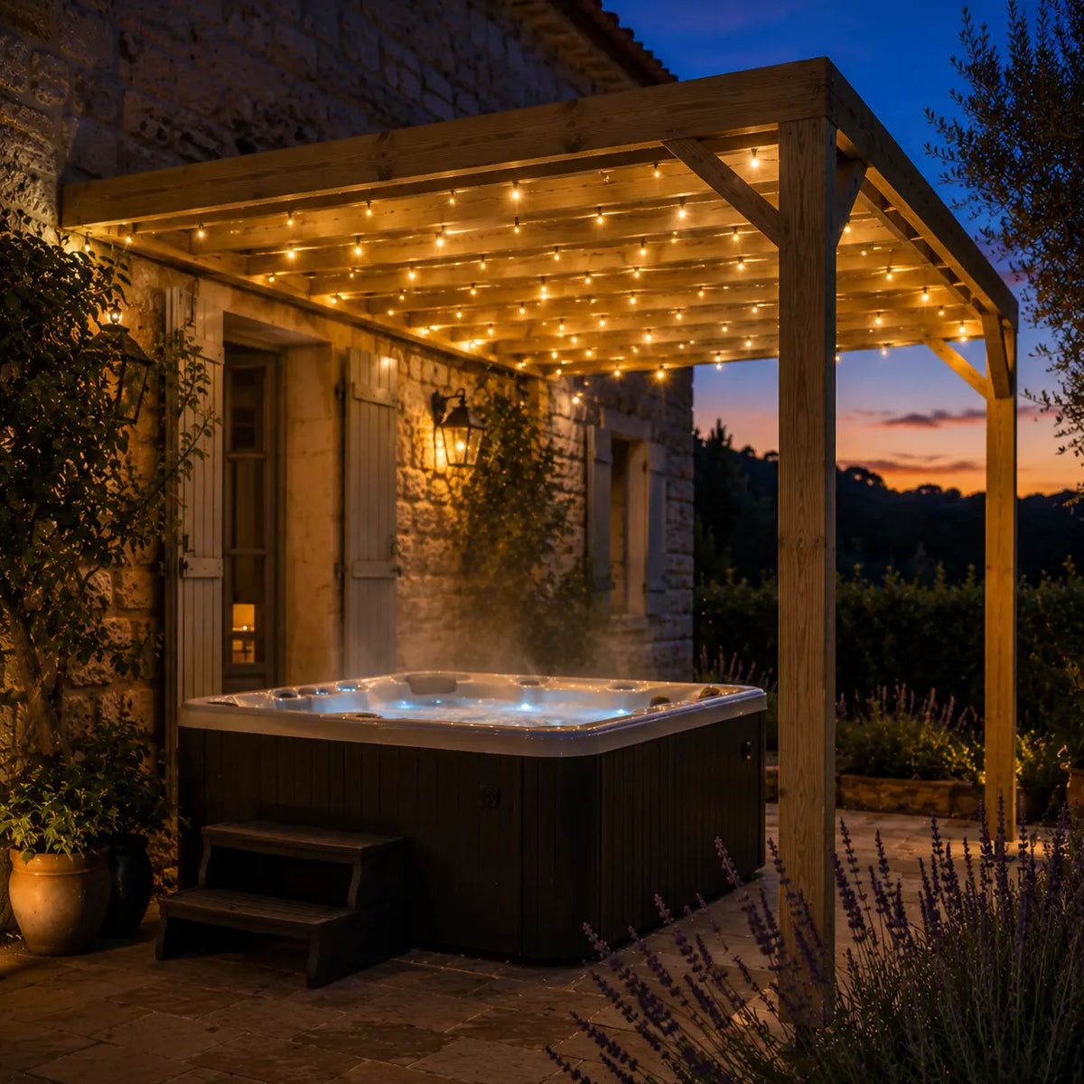 Valentine - Pergola adossée bois 3x3