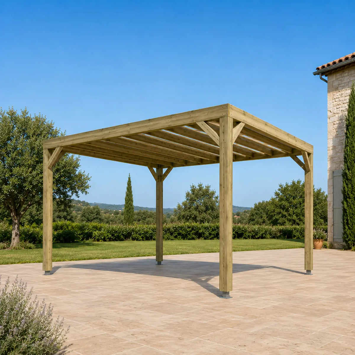 Valentine - Pergola bois naturel 3x4