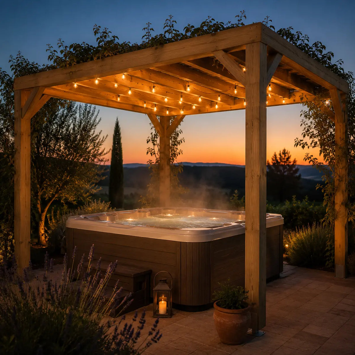 Valentine - Pergola bois naturel 3x4