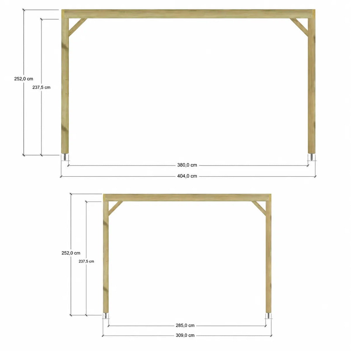 Valentine - Pergola bois naturel 3x4