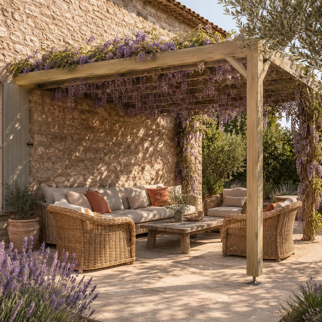 Valentine - Pergola adossée bois 3x4 - Pergola bois - Pergolys