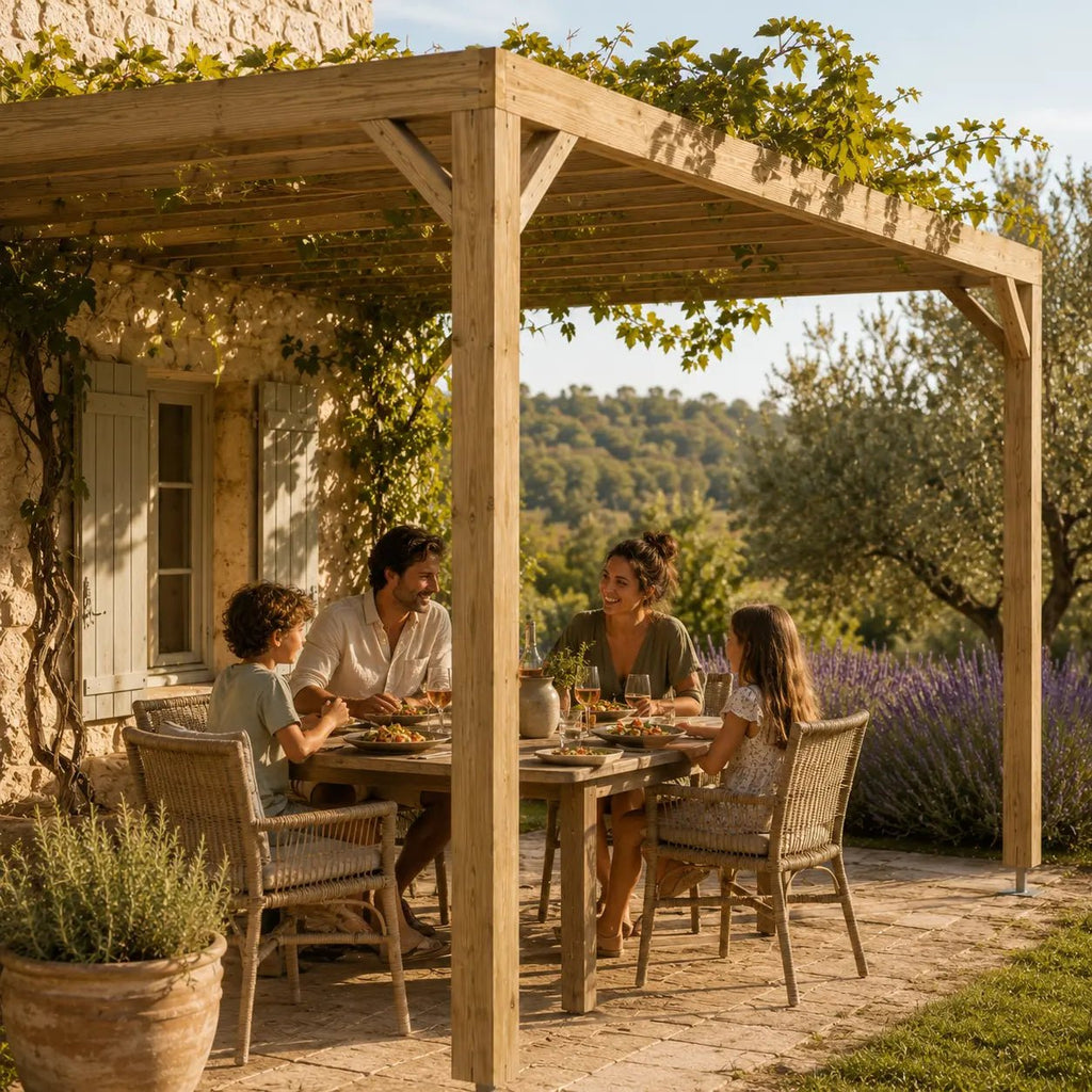 Valentine - Pergola adossée bois 3x4 - Pergola bois - Pergolys