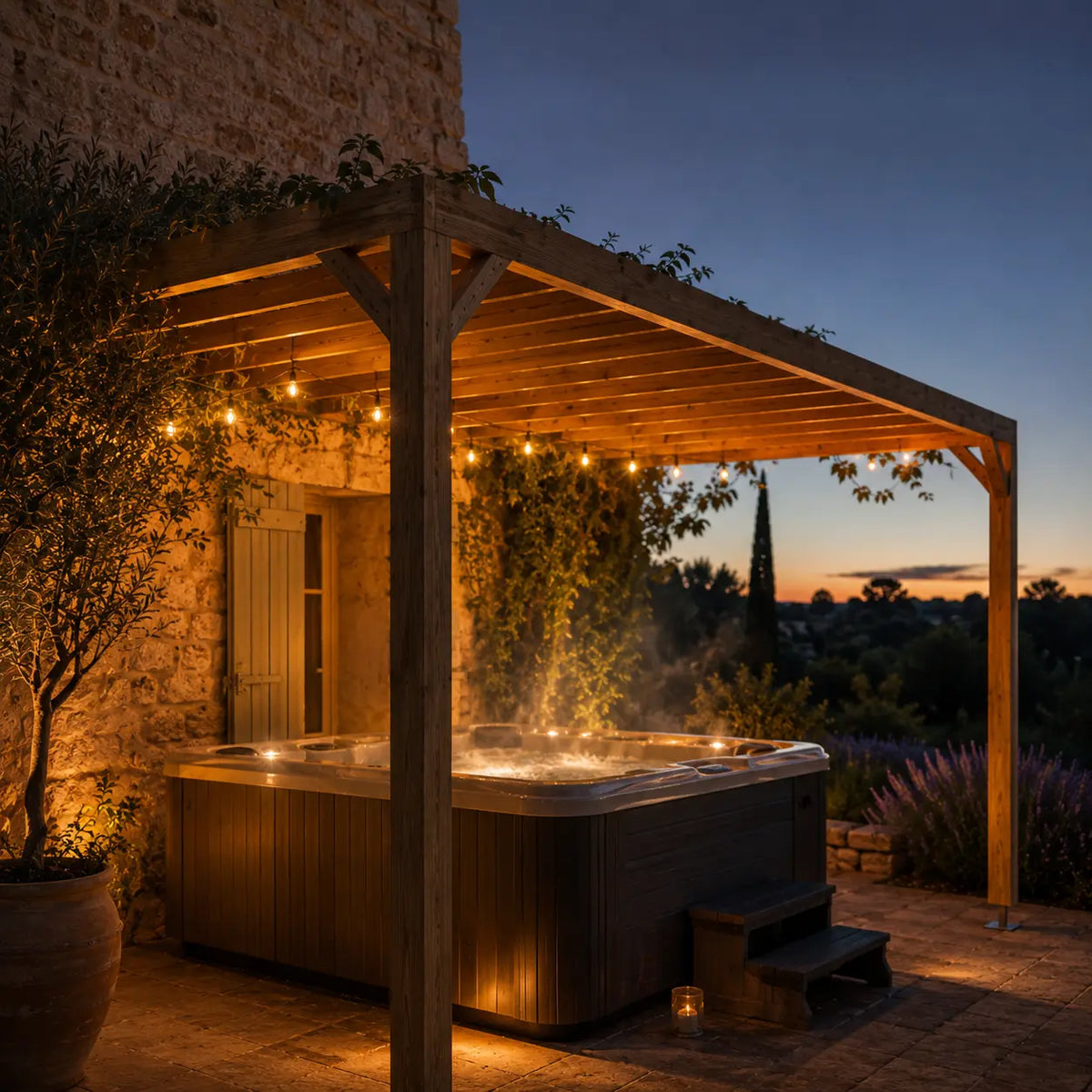 Valentine - Pergola adossée bois 3x4