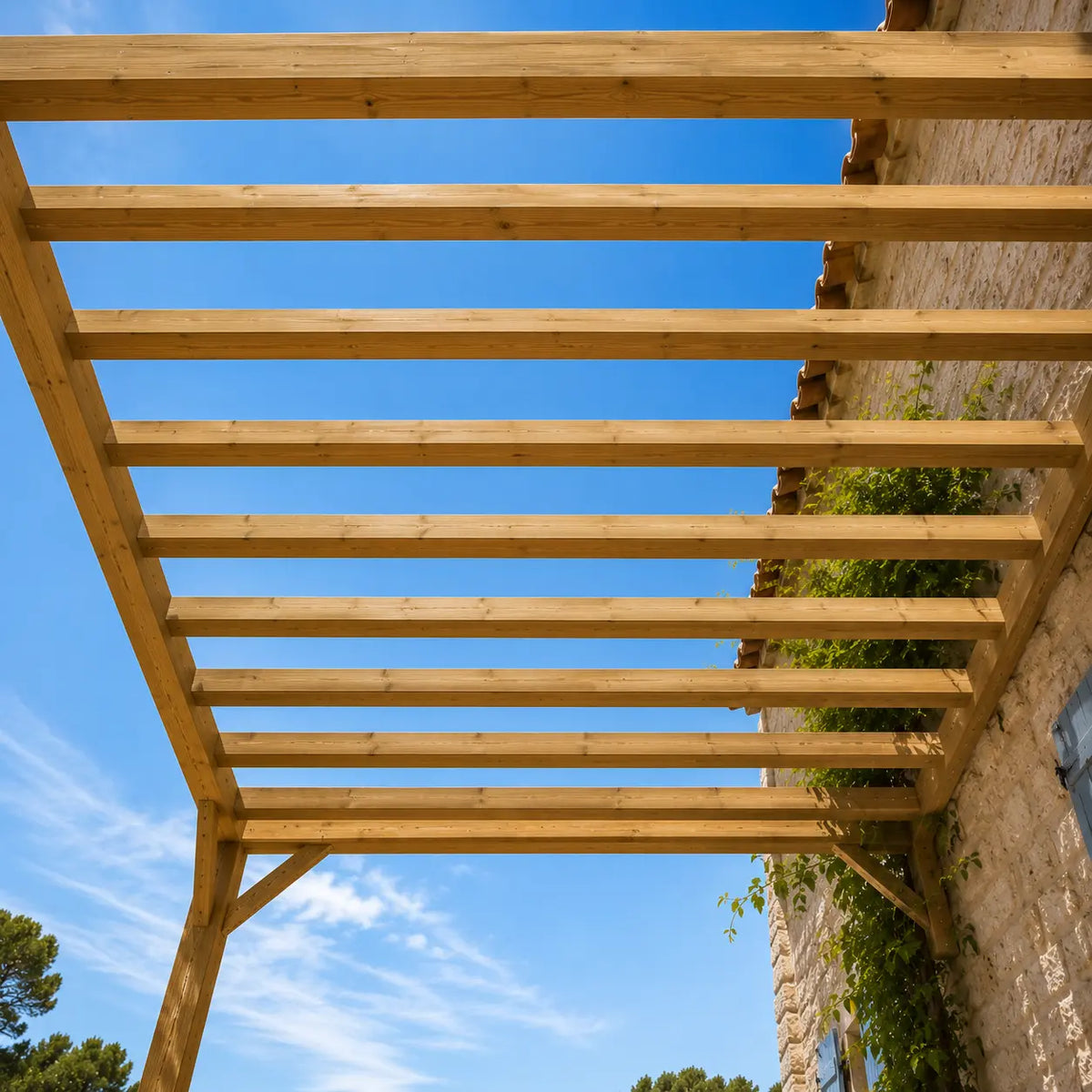 Valentine - Pergola adossée bois 3x4