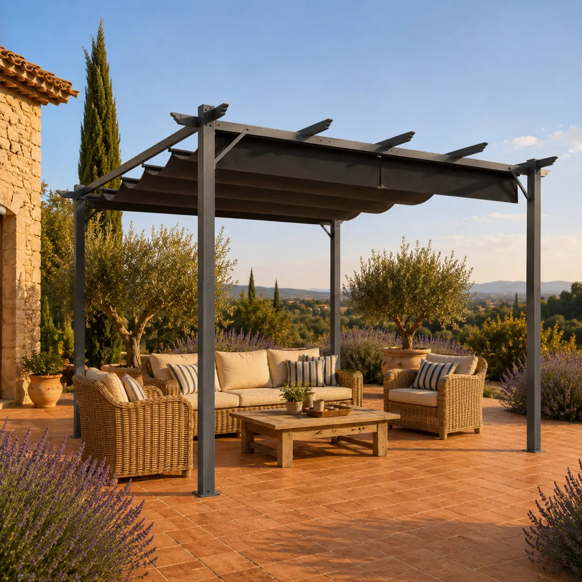 Zoé - Pergola en aluminium 3x3