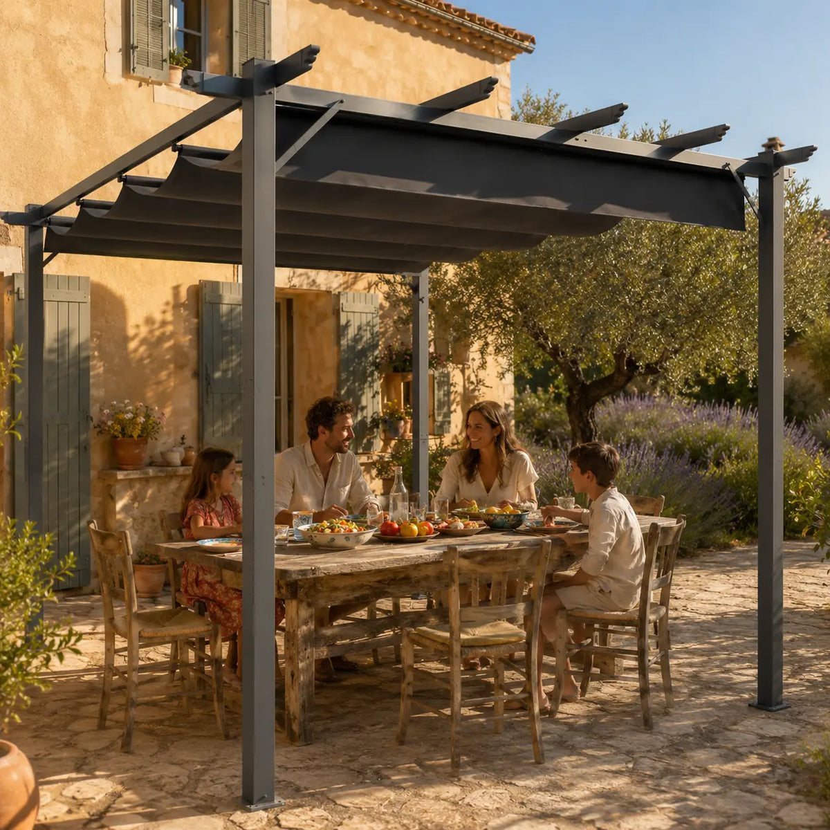 Zoé - Pergola en aluminium 3x3