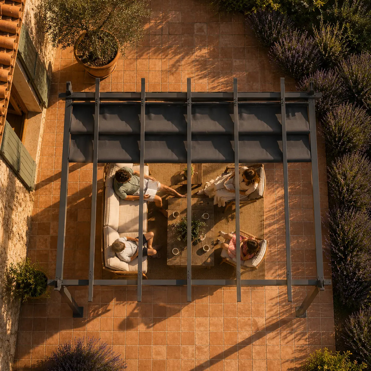 Zoé - Pergola en aluminium 3x3
