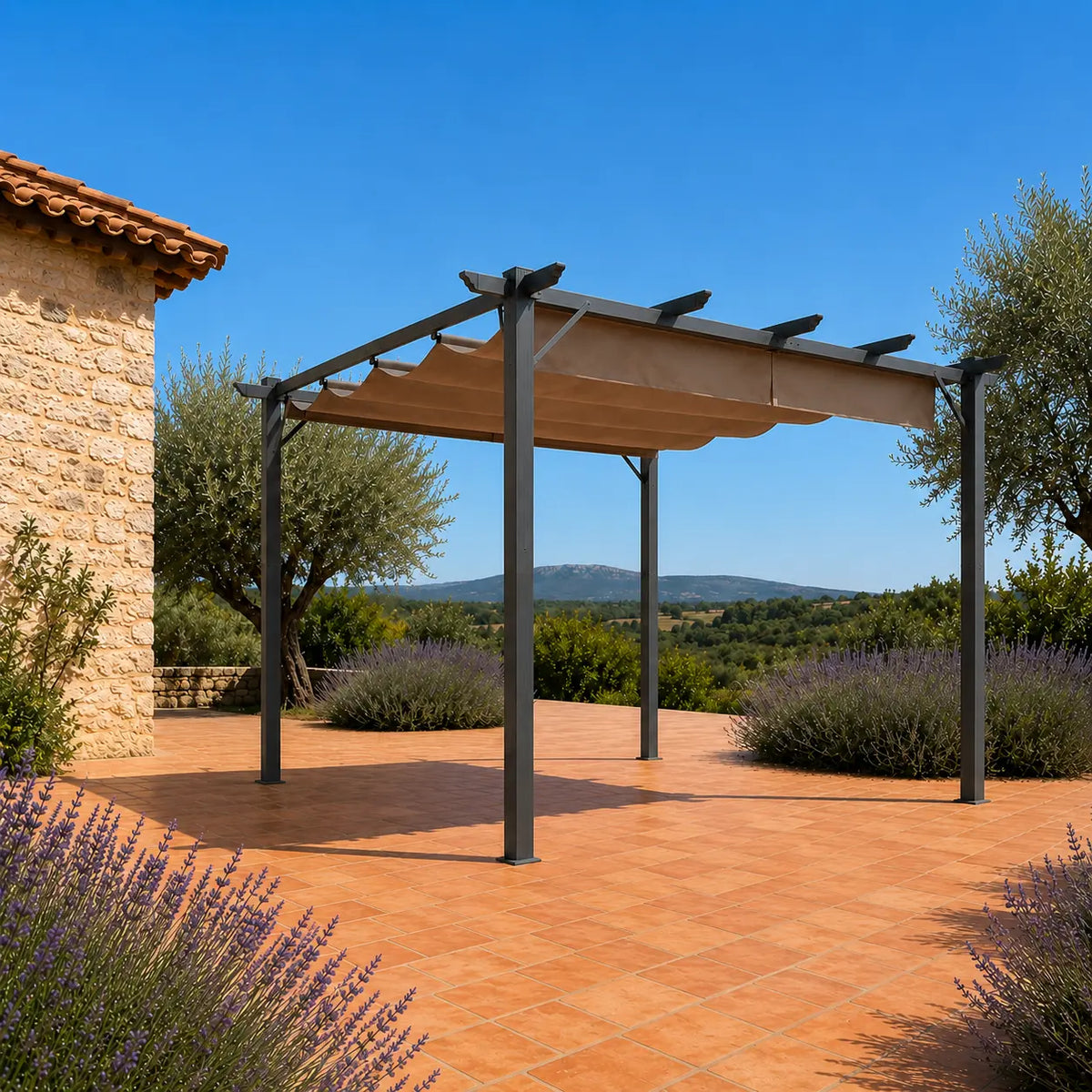 Zoé - Pergola en aluminium 3x3