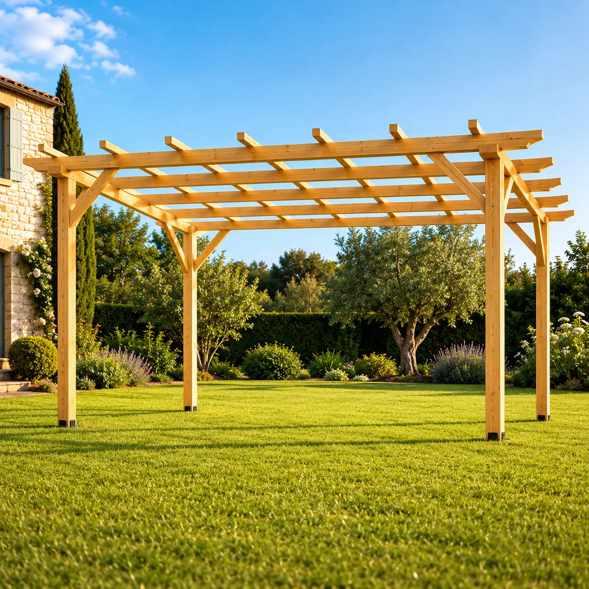 Lucie - Pergola bois naturel 3x4