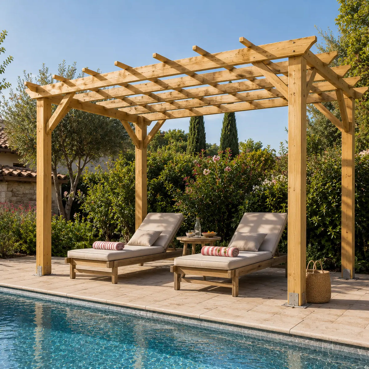 Lucie - Pergola bois naturel 3x4