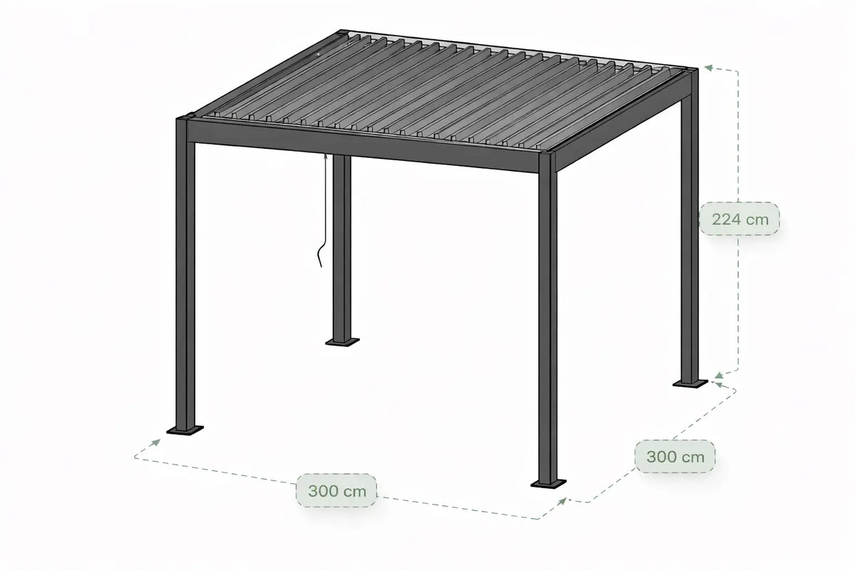 Clara. Pergola bioclimatique 3x3